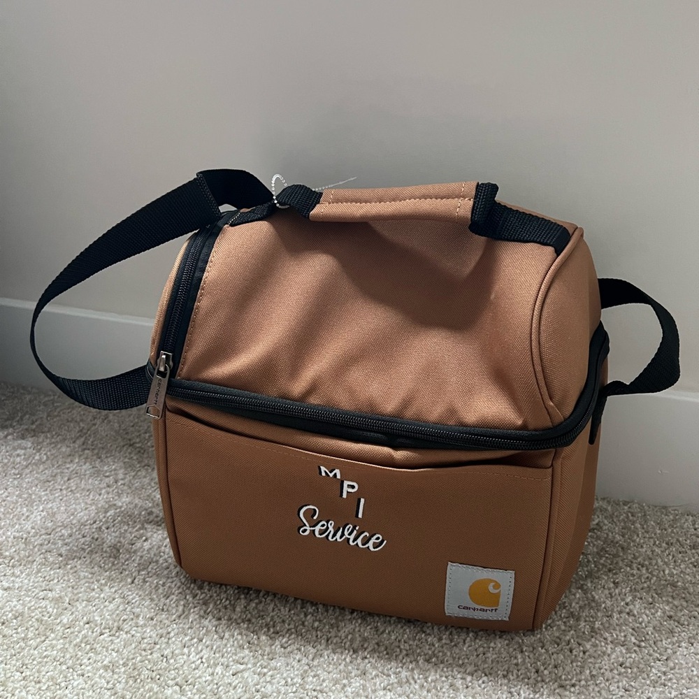 Carhartt Tan Duffel lunch Bag with Black Accents
